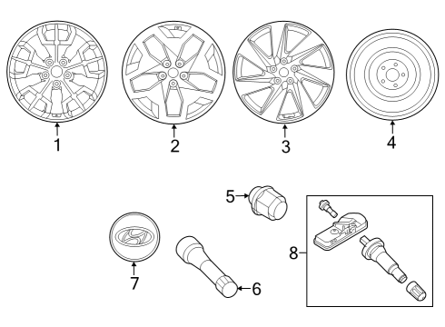 Wheels WHEEL ASSY-ALUMINIUM Diagram for 52910K5100
