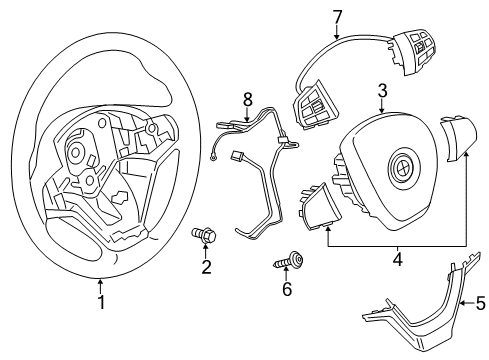 2013 BMW X3 Steering Column & Wheel, Steering Gear & Linkage Multifunct Steering Wheel Switch Diagram for 61319209808