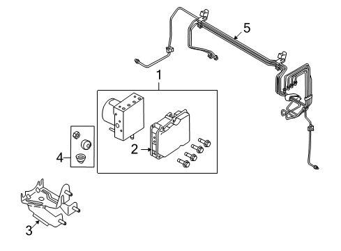 2008 Ford Taurus X Anti-Lock Brakes Tube Assembly Diagram for AA5Z2C296D