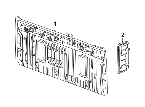 1985 Dodge Omni Back Panel Back Panel Diagram for 84538566
