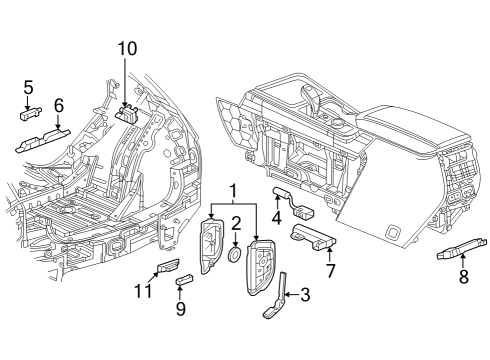 2002 Ford Excursion Keyless Entry Components ANTENNA ASM-LOW FREQ CNSL ECCN=5A991A Diagram for 13545326