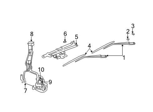 2004 Jeep Liberty Wiper & Washer Components Pump Kit-Windshield Washer Diagram for 5143581AC