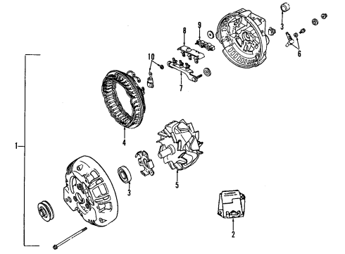 1987 Dodge Dakota Alternator ALTERNATOR Diagram for 5234199