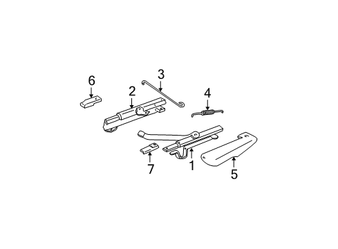 1995 Chevrolet S10 Tracks & Components Cover, Passenger Seat Outer Adjuster Upper Finish Diagram for 12548755