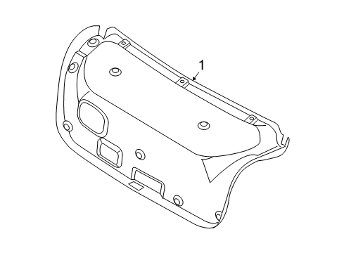 2007 Kia Spectra Interior Trim - Trunk Lid Trim Assembly-Trunk Lid Diagram for 817502F510LK