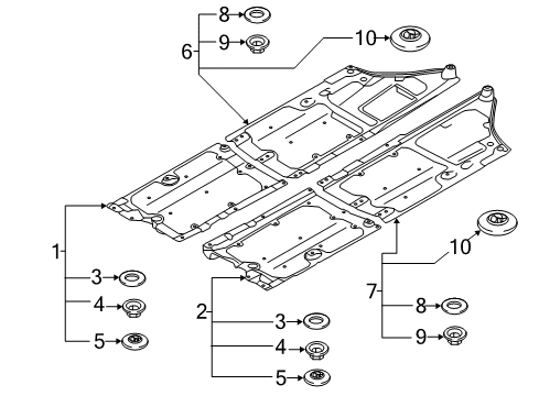 2019 Kia Optima Pillars, Rocker & Floor - Under Cover & Splash Shields Washer Diagram for 97749C5500