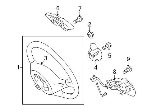 2012 Scion iQ Steering Column & Wheel, Steering Gear & Linkage Rear Cover Diagram for 4518474010C0