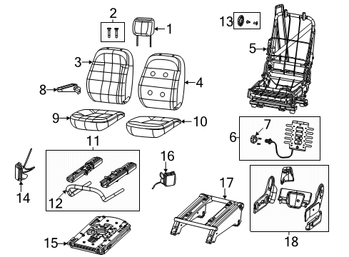 2015 Ram ProMaster 3500 Front Seat Components Front Seat-Cushion Bottom Cover Diagram for 5SG59LXBAA