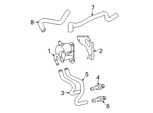 2016 Toyota Camry Oil Cooler Oil Cooler Diagram for 3349333030