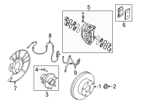 2016 Infiniti Q70 Front Brakes Hose Assy-Brake, Front Diagram for 462111MM4A