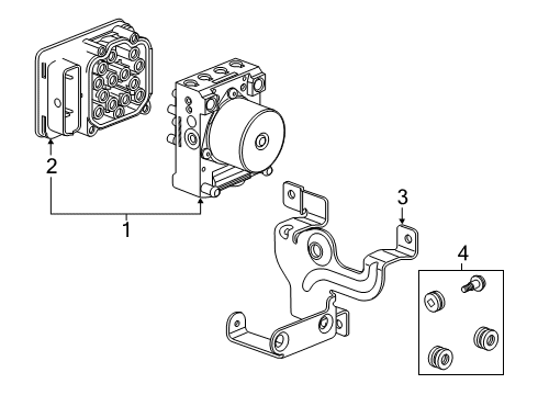2019 GMC Savana 2500 Anti-Lock Brakes Control Module Diagram for 23412419
