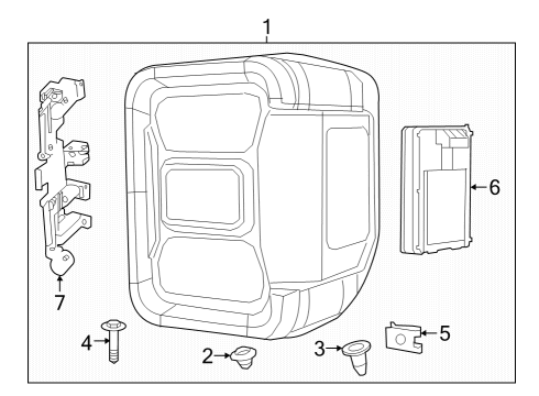 Combination Lamps Lamp-Tail Diagram for 68338384AH