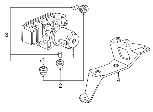 2005 Honda Accord Anti-Lock Brakes Bracket, Modulator (Abs) Diagram for 57115SDAA00