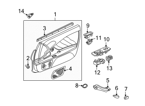 2007 Honda S2000 Door & Components Grip, L. Door Lining *NH167L* (GRAPHITE BLACK) Diagram for 83570S2A003ZA