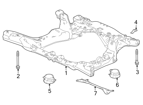 2022 Acura MDX Suspension Mounting - Front BOLT, FLG (14X120) Diagram for 90161TYAA00