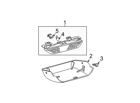 2005 Pontiac Vibe High Mount Lamps Lamp, High Mount Stop Diagram for 88969952