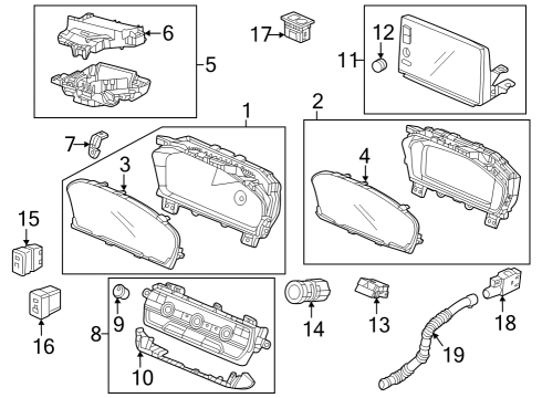 Cluster & Switches, Instrument Panel SENSOR ASSY Diagram for 39860T20A01