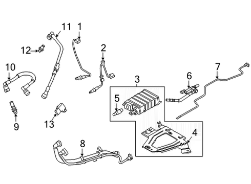 2022 Ford Bronco Emission Components TUBE ASY Diagram for MB3Z6758C