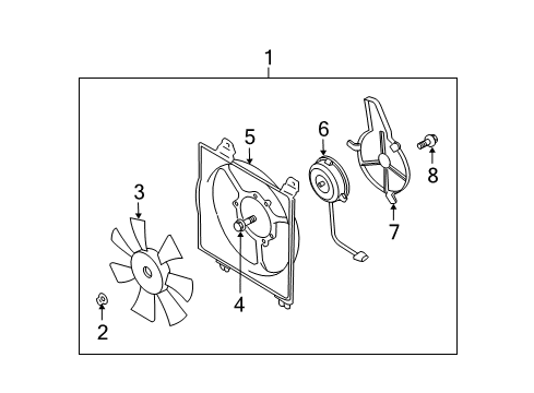 2003 Dodge Stratus A/C Condenser Fan Screw-Radiator Diagram for MB890293