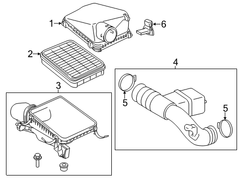 2011 Toyota Tundra Filters Air Hose Diagram for 178800P160