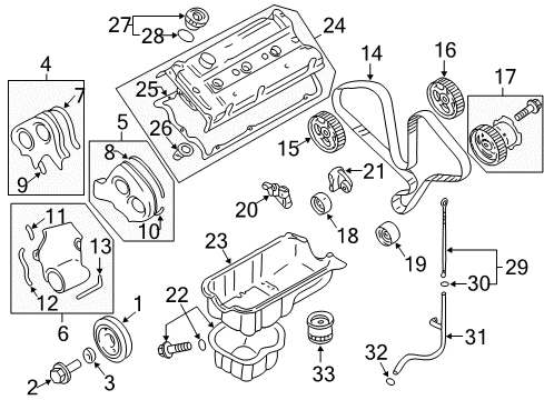 2002 Kia Sedona Filters Fuel Filter Assembly Diagram for 0K52Y20490