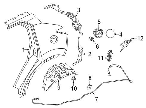 2018 Nissan Kicks Fuel Door Guard-Drafter, Air Diagram for 788425RL0A