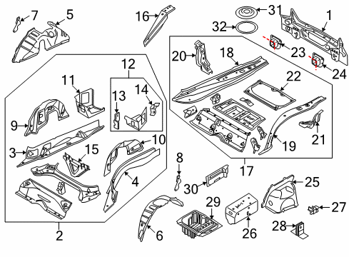 2010 BMW 128i Rear Body Mount, Tension Strut Diagram for 41117179571