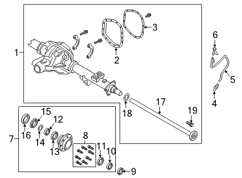 2017 Ford F-250 Super Duty Rear Axle Outer Bearing Cup Diagram for HC3Z1239A
