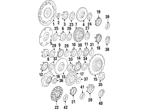 1997 BMW 318i Wheel Covers & Trim Wheel Center Hub Caps Diagram for 36131182766