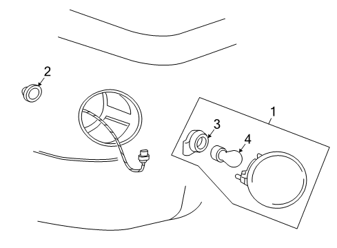 2003 Chevrolet SSR Tail Lamps Connector, Lamp-Stop & Tail & Turn Signal Diagram for 12335715