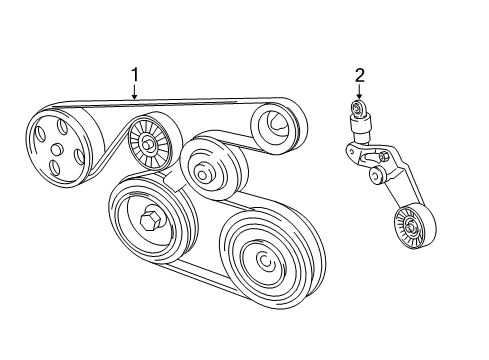 2003 Toyota Matrix Belts & Pulleys Belt, V Diagram for 9091602474