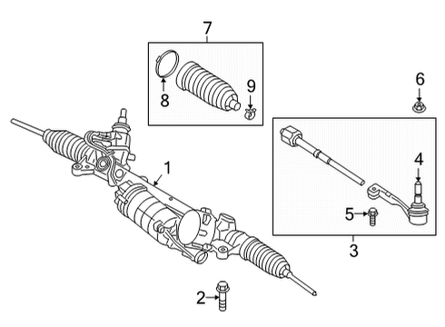 2021 BMW 430i Steering Column & Wheel, Steering Gear & Linkage STEERING GEAR, ELECTRIC Diagram for 32105A349E7