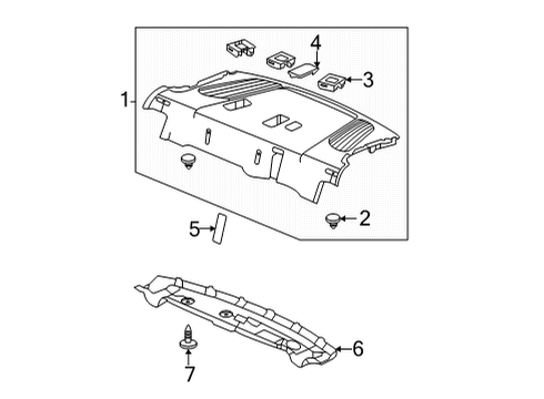 2021 Acura TLX Interior Trim - Rear Body Cap (Deep Black) Diagram for 84515TGVA01ZA