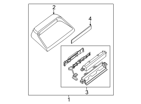 2010 Nissan Maxima High Mount Lamps Lamp Assembly-Stop, High Mounting Diagram for 265909N00A