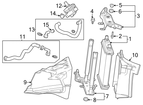 2022 Cadillac CT5 Supercharger Water Pump Kit Diagram for 12687615