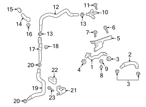 2016 Infiniti Q50 Intercooler Bracket-Charge Air Cooler Diagram for 144875CA0E