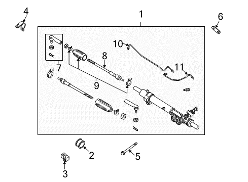 2013 Nissan Armada Steering Column & Wheel, Steering Gear & Linkage Lid-Steering Wheel Diagram for 484659GE0A