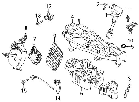 2014 Ford Escape Ignition System Coil Diagram for CM5Z12029K
