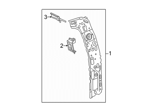 1987 Chevrolet V10 Lock Pillar Upper Panel Diagram for 84164400