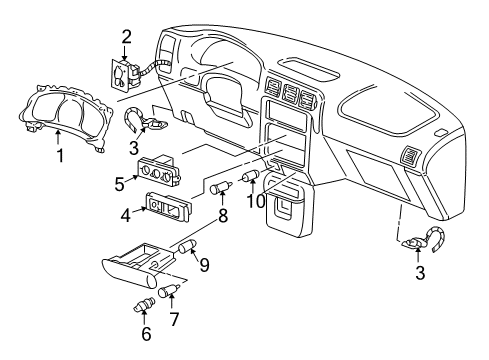 2001 Chevrolet Venture Switches Heater Control Assembly Diagram for 10338468