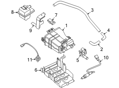 2022 Nissan Versa Powertrain Control Hose-Anti Evaporation Control Diagram for 187915EA0B