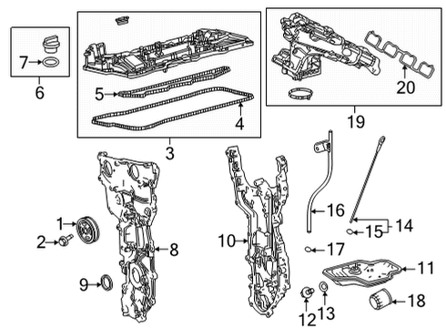 Engine Parts, Mounts, Cylinder Head & Valves, Camshaft & Timing, Variable Valve Timing, Oil Cooler, Oil Pan, Oil Pump, Balance Shafts, Crankshaft & Bearings, Pistons, Rings & Bearings INSULATOR, ENGINE MO Diagram for 1237225070