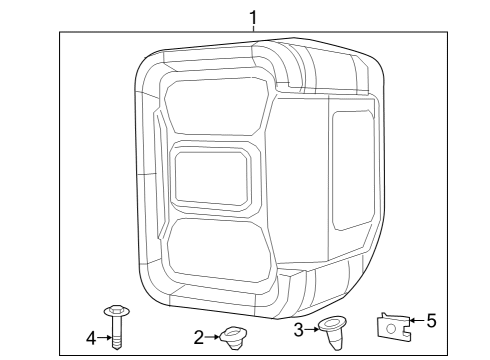 2021 Jeep Gladiator Combination Lamps Lamp-Tail Diagram for 68336582AG