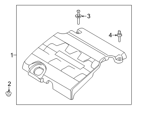 2013 Lincoln MKZ Engine Appearance Cover Engine Cover Stud Diagram for DP5Z6N958A