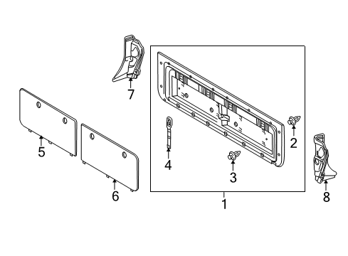 2016 Lexus LX570 Interior Trim - Tail Gate Panel Assembly, Back Door Diagram for 6478060331A1