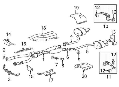 Exhaust Components INSULATOR, FR Floor Diagram for 5815153041
