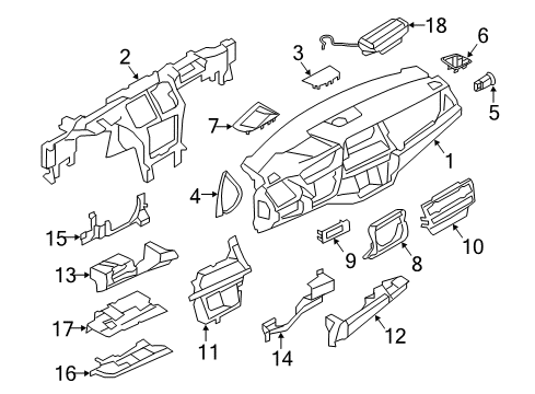 2011 BMW X6 Instrument Panel Cover, Side Window Defroster, Left Diagram for 51456982427