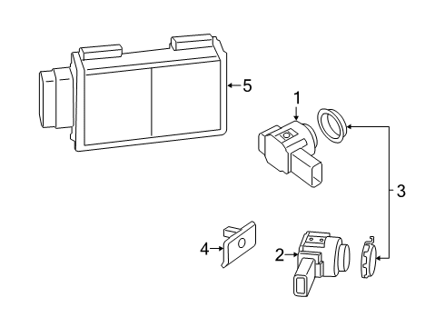 2021 BMW Z4 Lane Departure Warning KIT, MOUNT FOR PDC/PMA SENSO Diagram for 51129465219