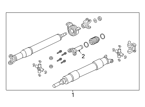 2020 Ford F-250 Super Duty Drive Shaft - Rear Drive Shaft Diagram for HC3Z4R602FX