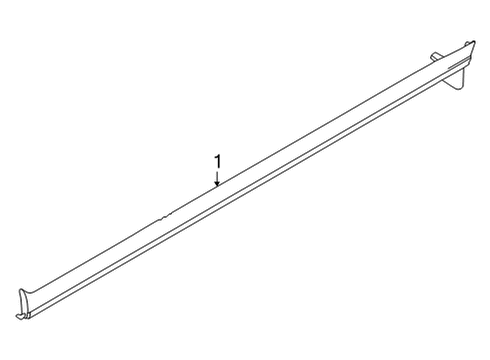 2022 Hyundai Tucson Exterior Trim - Pillars MOULDING ASSY-SIDE SILL, LH Diagram for 87751N9000CA